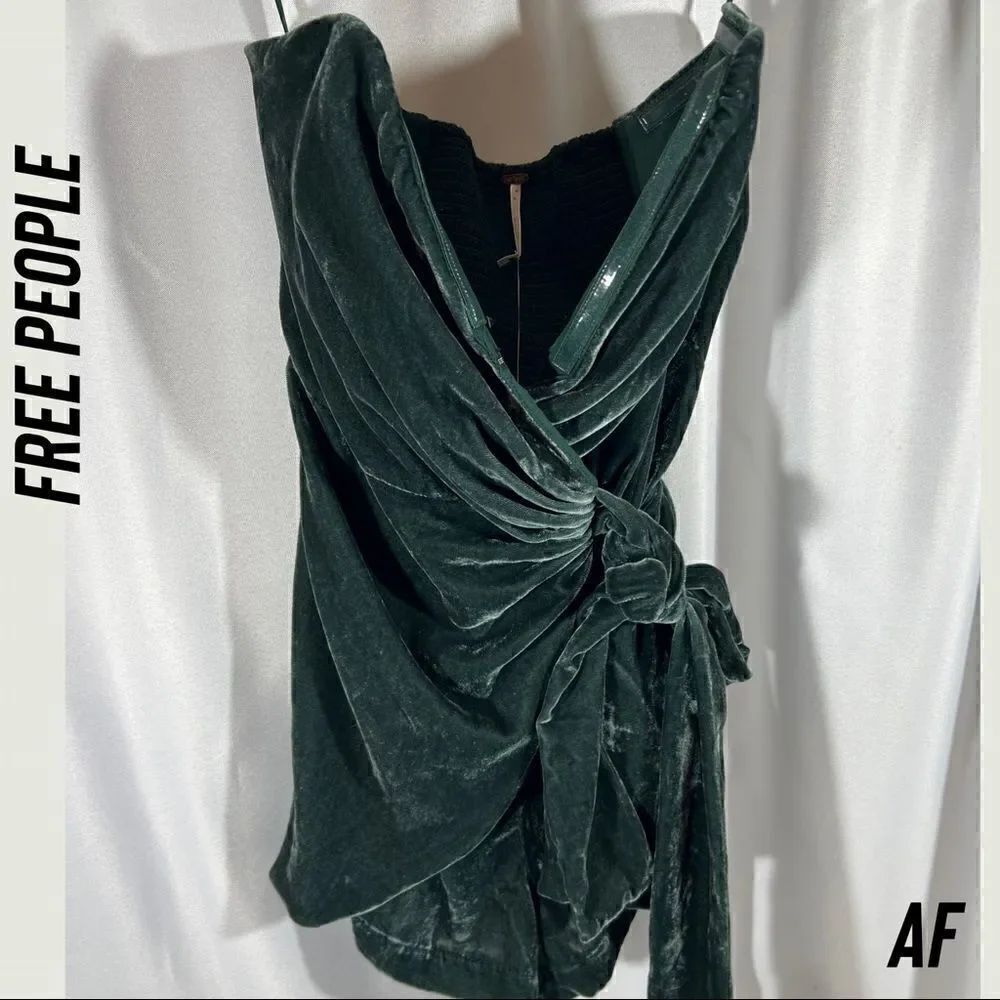 FREE PEOPLE HAZEL ROMPER PINE XS NWT - Picture 8 of 8